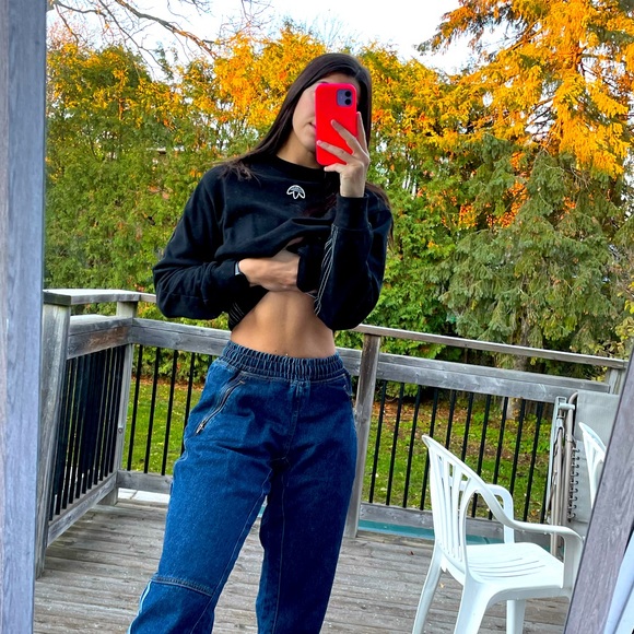 Adidas By Alexander Wang Black Logo Crew - Picture 9 of 10